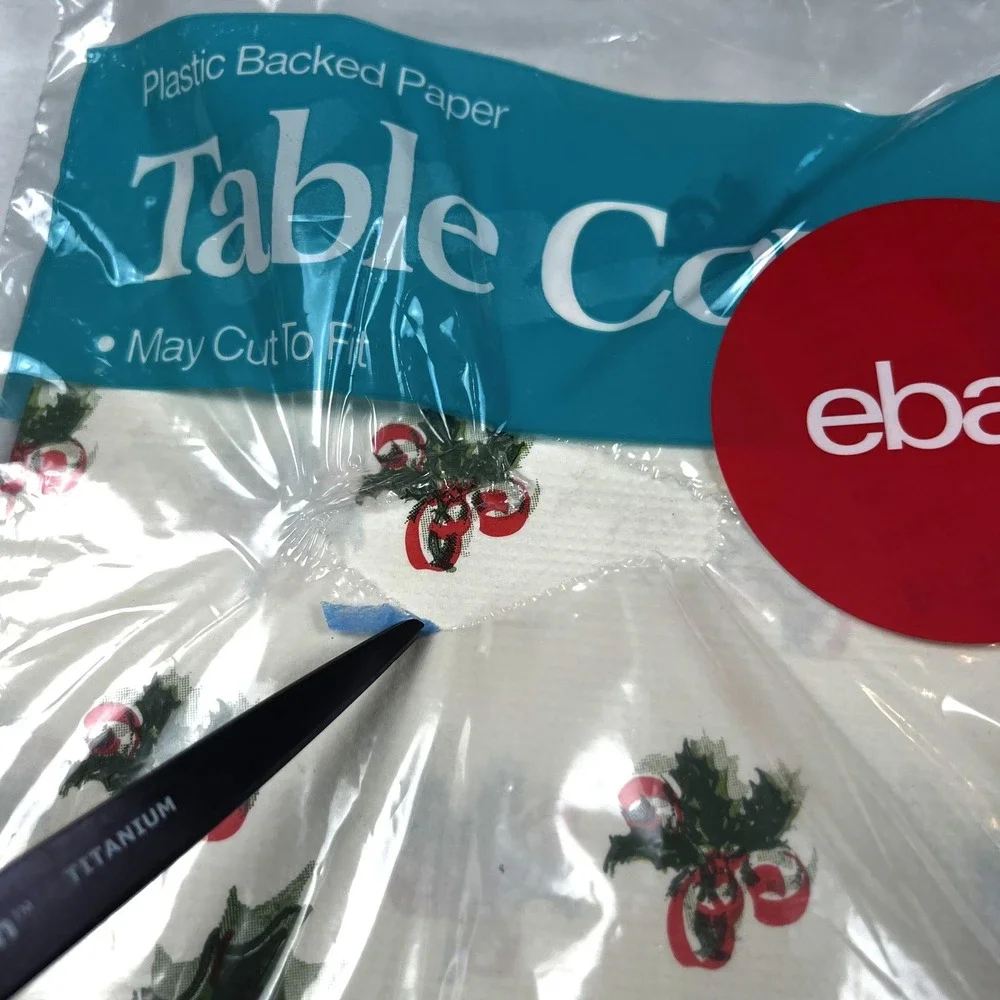 Contempo Colours Christmas Holly Plastic Backed Paper Table Cover 54x96 8L6428TC